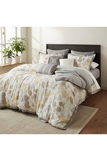 Orange Bed & Bath باتيا | طقم لحاف مزدوج ١١ قطعة - رمادي