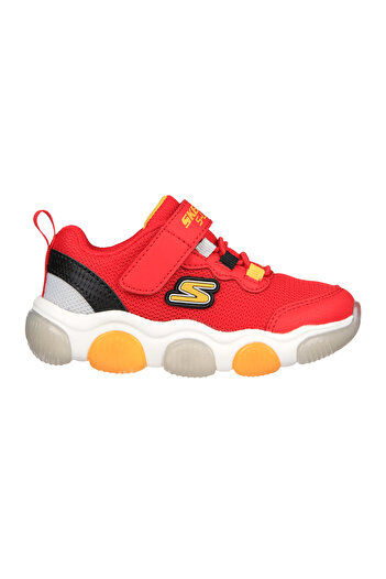 SKECHERS Mighty Glow Shoes - Red/Black