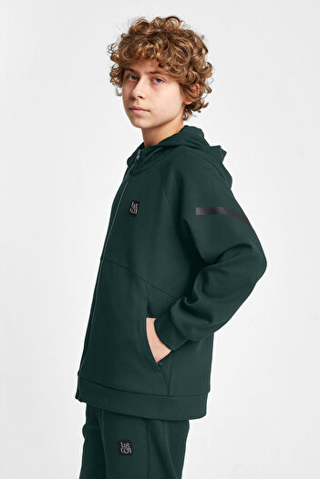 Lescon Children's Zippered Hooded Sweatshirt 25N-3101
