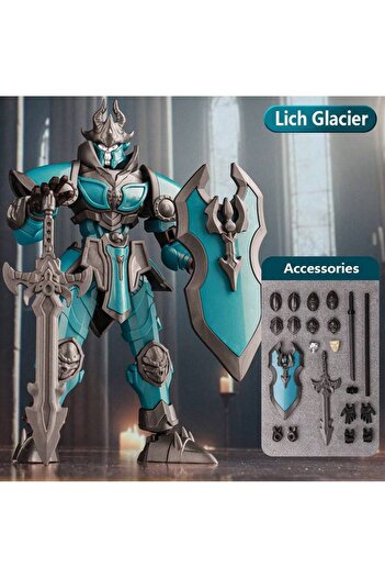 Choice JQ-03 blue Lucky 13 movable joint doll King Arthur Lich King Knight robot assembly toy model boy gif