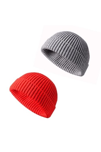 Rupen Kraft 2 Pieces Short Beanie Hipster Beanie Skullcap Beanie Leon Beret Hip Hop Skullcap