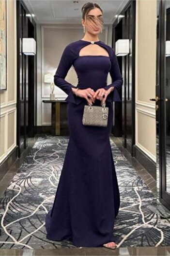 hoorya Royal Dress in Deep Blue