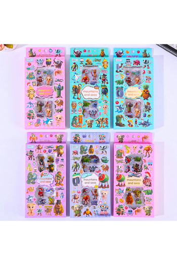 Miniso Random 1Box 100pcs/box Tung Tung Tung Sahur Abstract Animal Stickers Italian Brainrot Cartoon Decals