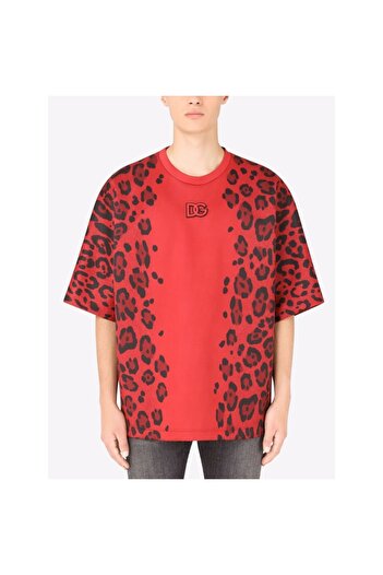 Dolce&Gabbana LEOPARD-PRINT DG OVERSIZED T-SHIRT