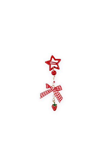 Cigit Star Chain Bowknot Snap Buckle Red
