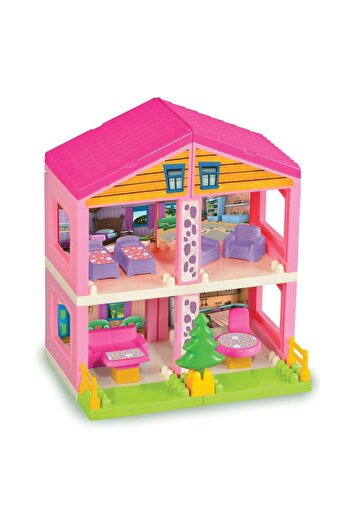 indiggo Construction Set, My Dream House, with Floor, Includes 42 Pieces, 2 Figures, Roof and Windows,