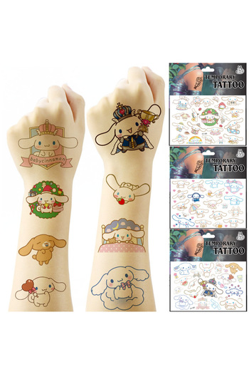 Miniso Random 2PCS Random 2pcs Cinnamoroll Tattoo Stickers Cartoon Cute Anime Waterproof Temporary Tattoo S