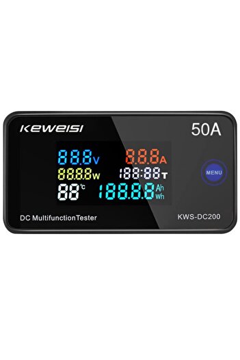 Other AMMETER DC200V 50A VOLTMETER Ah Wh TEMP TIME