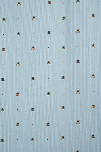 Premier Home Children's Lined Background Curtain Bee Patterned Gray V2 135X180