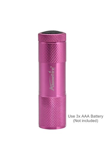 Choice AAA Pink 9 LED White Light Lighting Flashlight Aluminium Mini Torch Outdoor Portable Travel Hike Fis