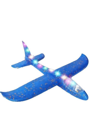 SKYFLY Airplane With Lights On Full Length 47 Cm Blue |