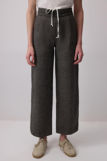 Touché Privé Balik Sirti Patterned Palazzo Pants
