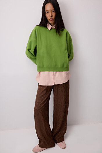 Touché Privé Leopard Printed Jacquard Pants