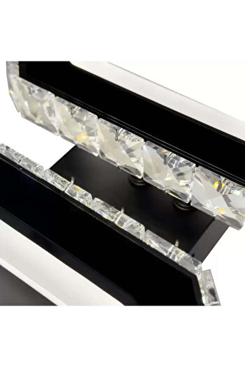 Alessandro DESIGN Led Cristal Quadris Chandelier, 2 Squares, Cold/Warm/Neutral Light, Dimmable
