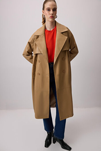 Touché Privé Vegan Leather Trench Coat