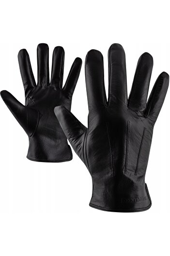 Other Men's leather gloves, fleece, classic, five-finger, warm, BELTIMORE
