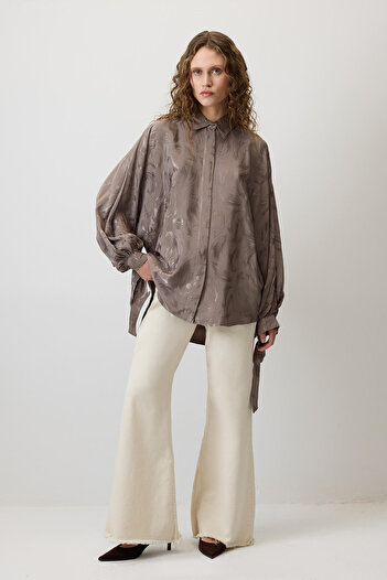 Touché Privé Jacquard Balloon Sleeve Shirt