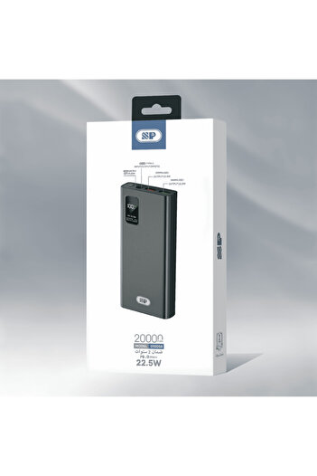 SP ISNUP Power Bank 20000 22.5W (PD 18W port + two USB ports) with screen