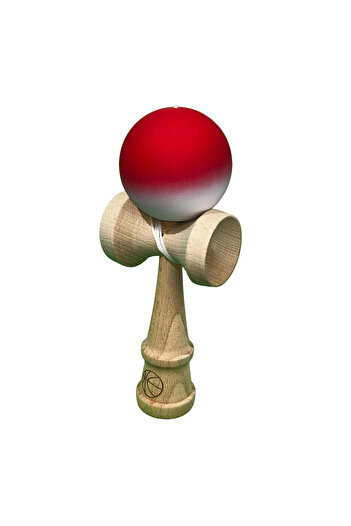 OEM Kendama X Original, Professional Wooden Toy, Rubber Grip, 18 cm, Red/White