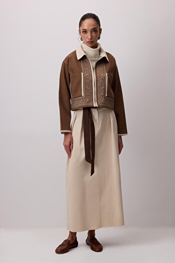 Touché Privé Embroidered Cashemere Jacket
