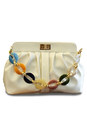 ALLURE - Havana White Women's Bag 30x19x13cm Ecological Leather
