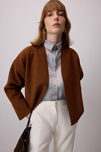 Touché Privé Leather Belted Cardigan Jacket