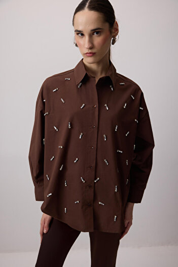 Touché Privé STONE EMBROIDERED SHIRT