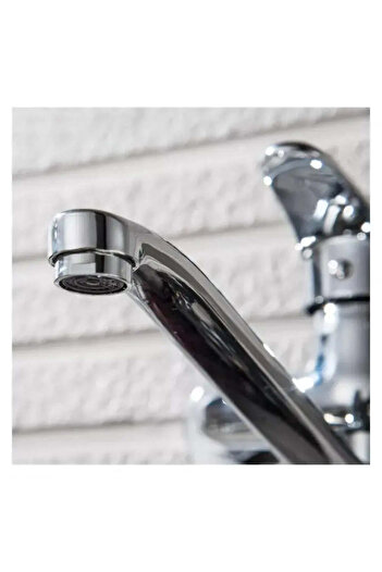 KORMAN TECHNIK Kitchen Faucet With Rotating Spout, Alloy, Chrome