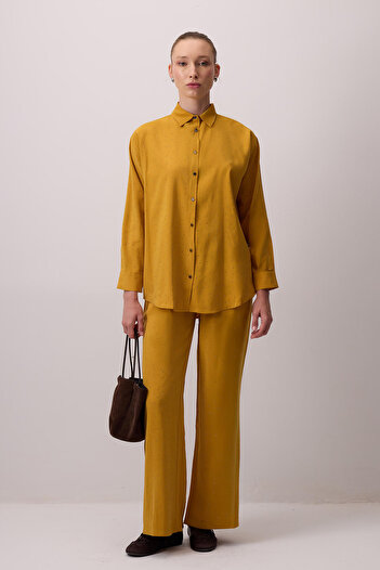 Touché Privé Stone-Embellished Shirt and Pants Set