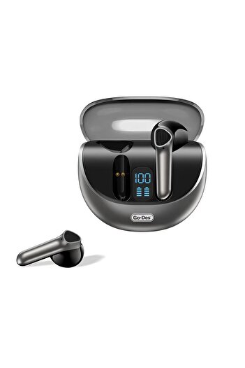 Go-Des TWS Bluetooth 5.3 Earphones with Touch Control, HD Microphone, Digital Display, and Call Noise Reduction