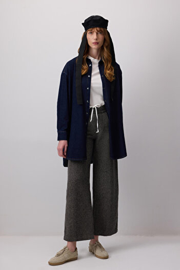 Touché Privé Balik Sirti Patterned Palazzo Pants