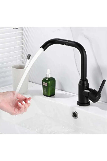 KORMAN TECHNIK Single Lever Faucet for Lavatory/Kitchen with Swivel Spout, Alloy, Ceramic Cartridge, Satin Stainles