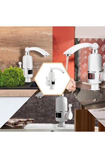 varioshop VarioShop® electric faucet, 3000W, with LED display, fast heating up to 58°C, modern design