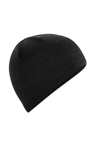 RONIC Active wool hat with fleece ear lining, unisex, black, one size fits all