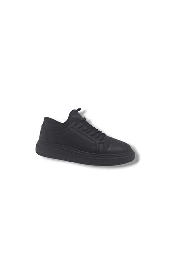 Zerhan Serra 1071 Men's Black Genuine Leather Thick Sole Loafer Shoes