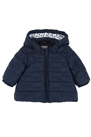 Chicco Girl's jacket – blue, quilted with hearts