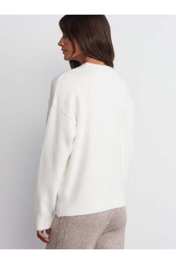 Serpirella Butik Crew Neck Soft Textured Sweater Sweater