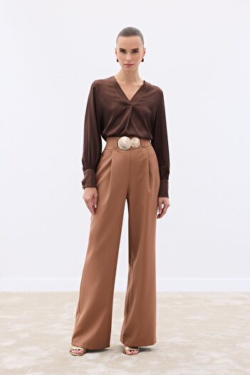 Sateen Accessory Pants - Camel
