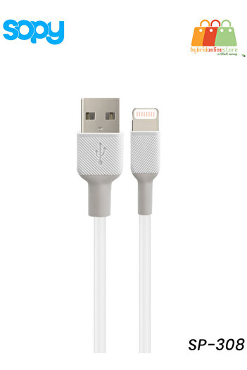 sopy PowerLine Select+ 3ft USB-A to Lightning Cable | Fast Charging, Durable, Travel Pouch