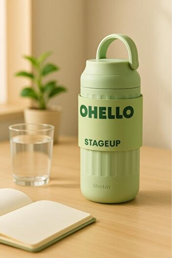 Shotay Fashion Steel Thermos Flask 460 ml Green - Sht-St-8097
