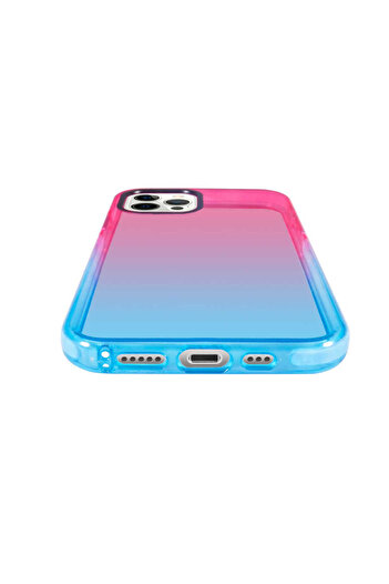 Aden iPhone 12 Pro Max Compatible Colorful Punto Case-Pink-Blue