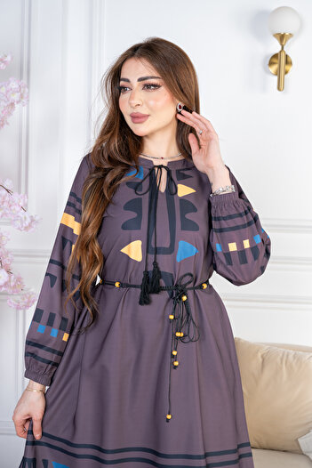 Ron Long-sleeved midi jalabiya
