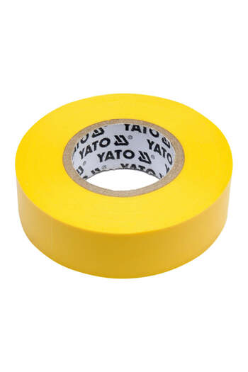 yato Yellow Insulating Tape 19 mm x 20 m x 0.13 mm – Durable and Visible