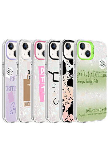 Aden iPhone 13 Compatible Marble Patterned Marbello Case-Green