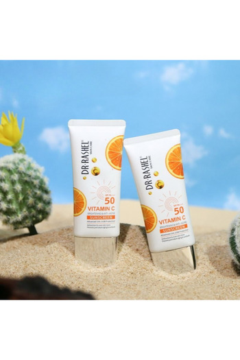 DR.RASHEL Crema anti aging cu Vitamina C SPF50 - Dr. Rashel Brightening and Anti-Aging Sunscreen - 50 Gr