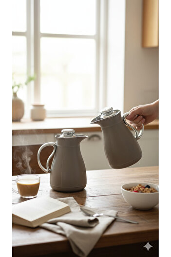Urbanza Elegant Ribbed Thermal Pitcher Set – Hot & Cold Beverage Carafes