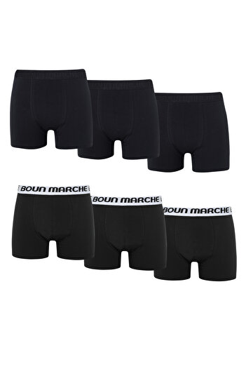 BOUN MARCHE Men's Boxer Lycra Premium 6-Piece Box Tom