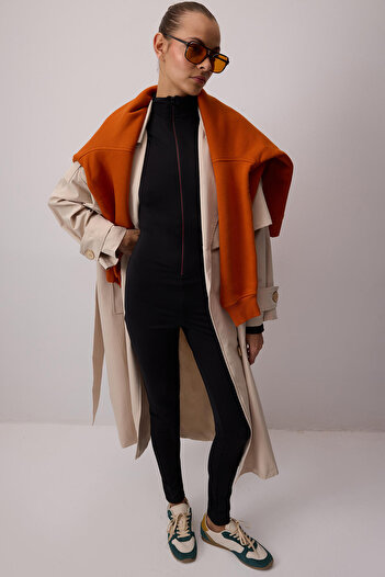 Touché Privé Zippered Stand-Up Collar Jumpsuit