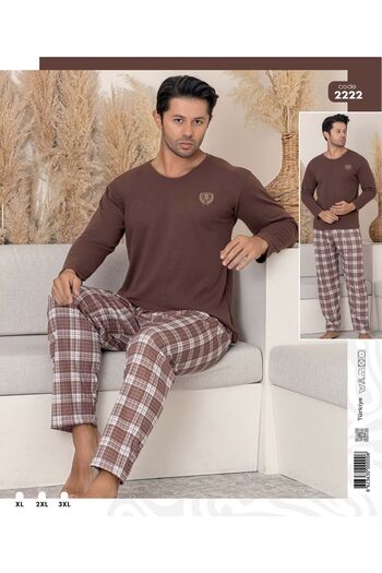 BEYAZTOPTAN Eco-Friendly Long Sleeve Men's Pajama Set