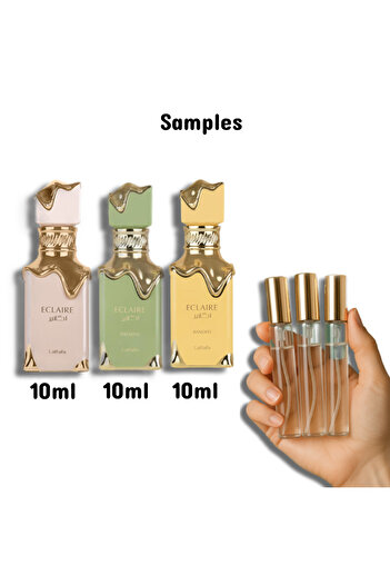 lattafa Discovery Set 10ml mostre de ( Eclaire + Eclaire Banoffi + Eclaire Pistache )